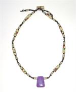 Hotsjok design halskæde med lilla turkis 